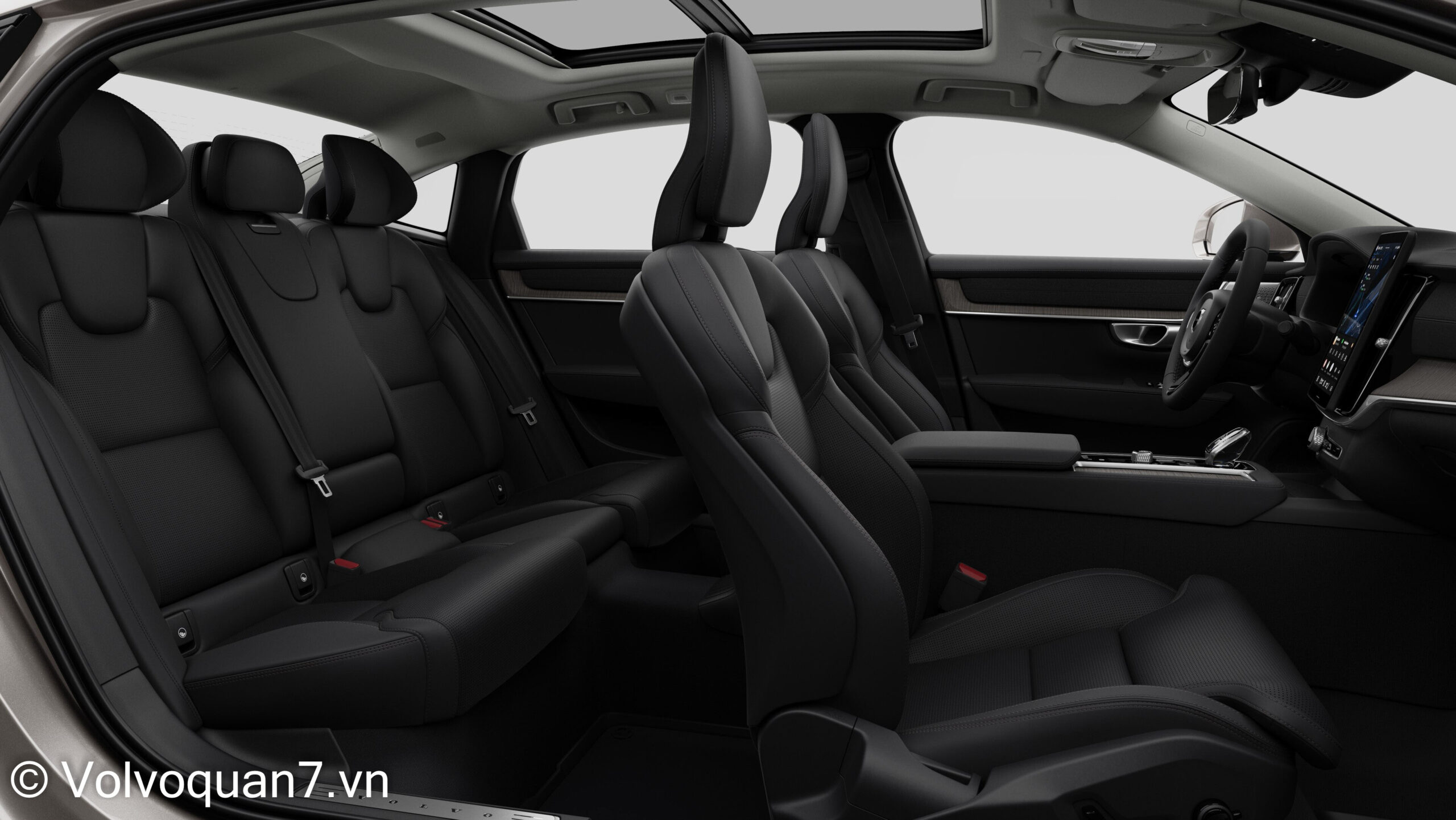 S90 Plug-in Hybrid Da nappa thoáng khí, màu than chì với nội thất màu than chì